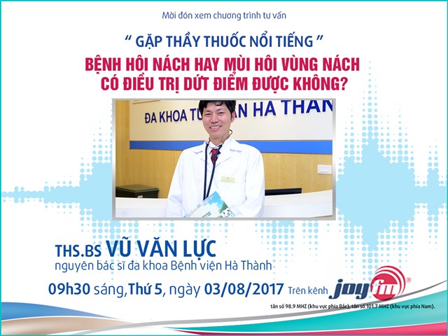 [Bác sĩ tư vấn] – Bệnh hôi nách hay mùi hôi vùng nách có điều trị dứt điểm được không?