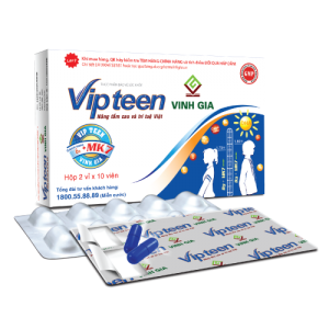 Vipteen Vinh Gia – Phát triển chiều cao và hỗ trợ hạn chế nguy cơ còi xương, thấp còi ở trẻ