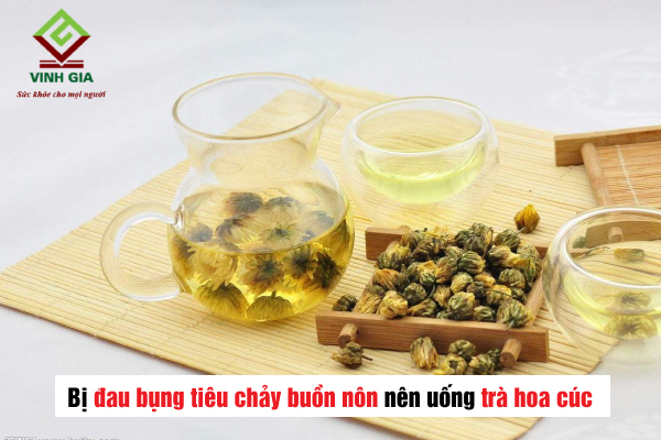 Nên uống trà hoa cúc khi gặp tình trạng tiêu chảy đau bụng buồn nôn