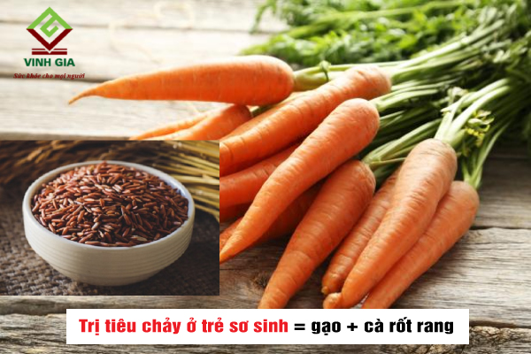 Trị tiêu chảy ở trẻ sơ sinh bằng gạo và cà rốt rang