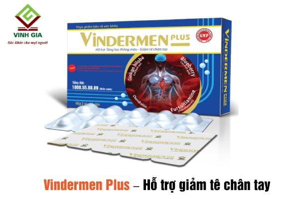 Viên uống Vindermen plus giúp lưu thông máu giảm tê bì chân tay Viên uống Vindermen plus giúp lưu thông máu giảm tê bì chân tay