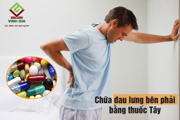 Cách điều trị đau lưng phải bằng thuốc Tây y Cách điều trị đau lưng phải bằng thuốc Tây y