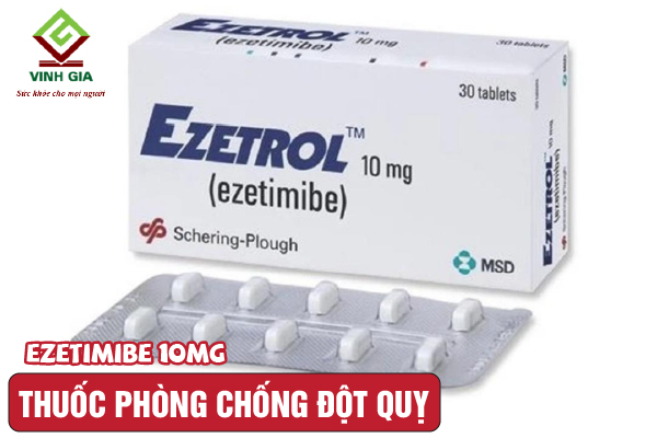 Thuốc được dùng để dự phòng đột quỵ Ezetimibe 10mg