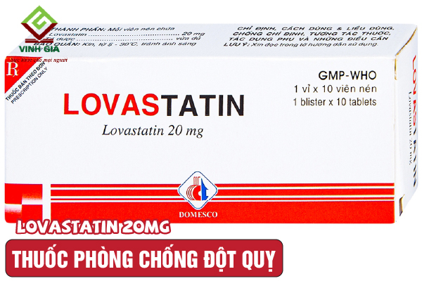 Thuốc làm giảm các triệu chứng đột quỵ Lovastatin 20mg Thuốc làm giảm các triệu chứng đột quỵ Lovastatin 20mg