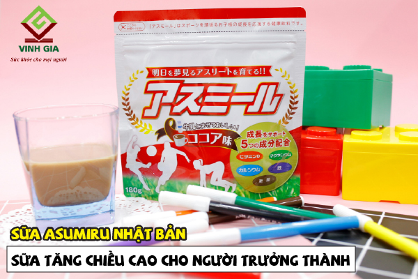 Sữa Asumiru Nhật Bản rất hay nhằm cải tiến và phát triển độ cao cho những người trưởng thành