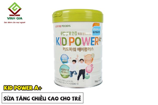 Sữa Kid Power A+ giúp tăng chiều cao tối đa cho bé