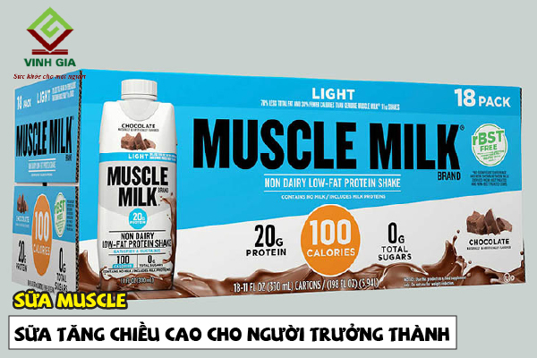 Sữa tăng độ cao Muscle cho những người trưởng thành