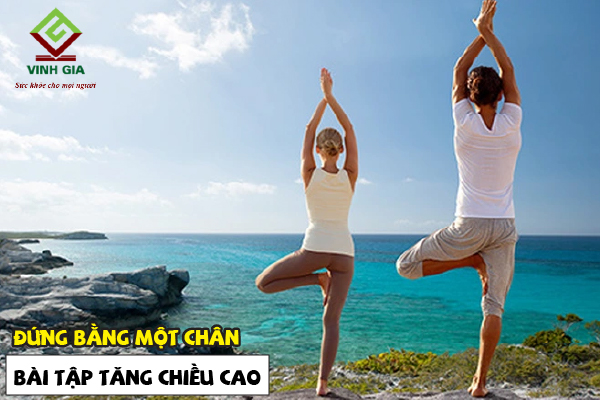 Tập luyện tăng chiều cao với động tác đứng bằng một chân