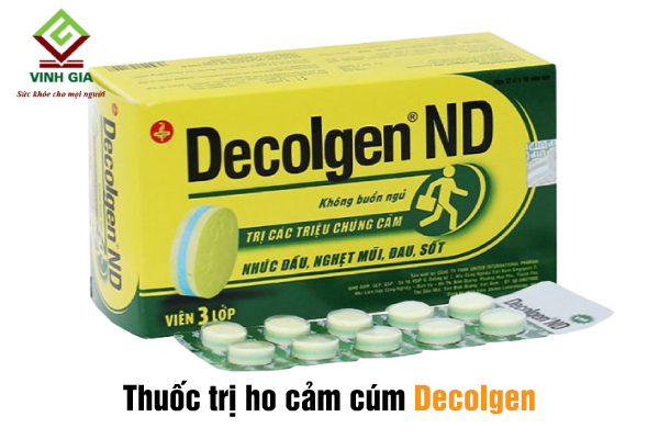 Bị ho cảm cúm uống thuốc chứa thành phần Decolgen