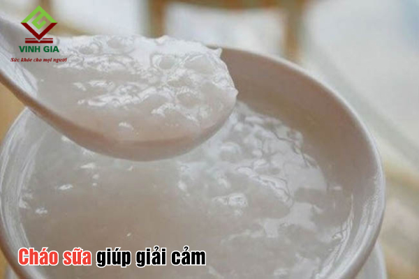 Cháo sữa có tác dụng giải cảm, giảm ho ngứa rát cổ rất tốt