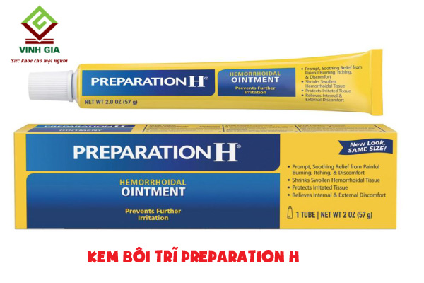 Kem bôi trĩ Preparation H sản phẩm của công ty dược phẩm Mỹ Kem bôi trĩ Preparation H sản phẩm của công ty dược phẩm Mỹ