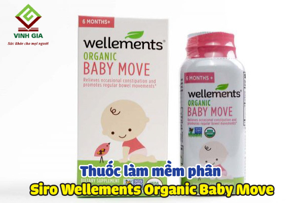 Thuốc làm mềm phân cho trẻ bị táo bón Siro Wellements Organic Baby Move