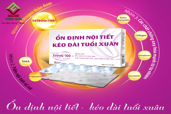 Viên uống có chứa EstroG-100 giúp làm giảm các cơn bốc hỏa hiệu quả
