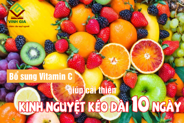 Bổ sung thực phẩm giàu vitamin C giúp cải thiện tình trạng kinh kéo dài trên 10 ngày