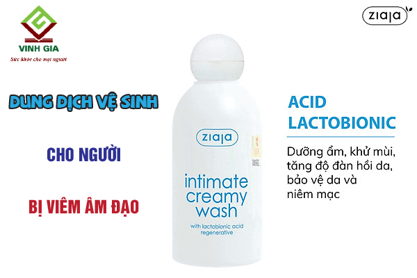 Dung dịch vệ sinh trị viêm âm đạo Ziaja Intimate Lactobionic Acid Dung dịch vệ sinh trị viêm âm đạo Ziaja Intimate Lactobionic Acid