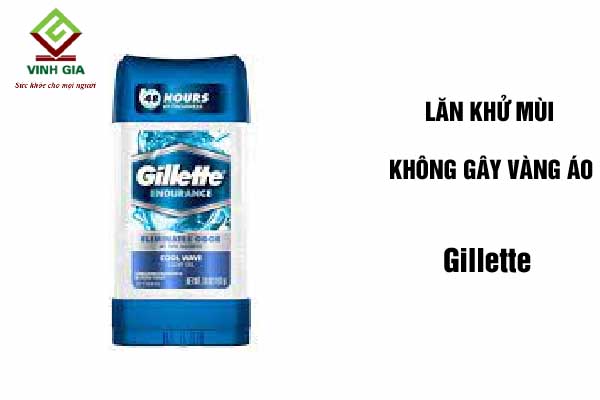 Lăn khử mùi không gây vệt ố vàng Gillette Endurance Cool Wave Clear Gel