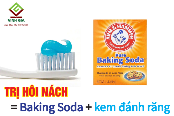 Cách chữa hôi nách chỉ với baking soda và kem đánh răng