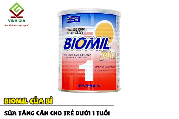 Sữa Biomil của Bỉ hỗ trợ tăng cân cho bé dưới 1 tuổi