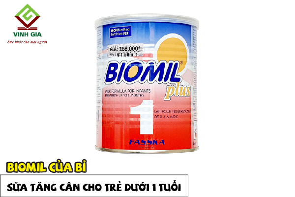 Sữa Biomil của Bỉ tương hỗ tăng cân nặng cho tới nhỏ xíu bên dưới 1 tuổi Sữa Biomil của Bỉ tương hỗ tăng cân nặng cho tới nhỏ xíu bên dưới 1 tuổi