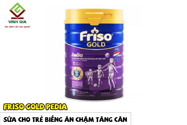 Sữa dành riêng cho con trẻ chán ăn chậm trễ tăng cân nặng Friso Gold Pedia