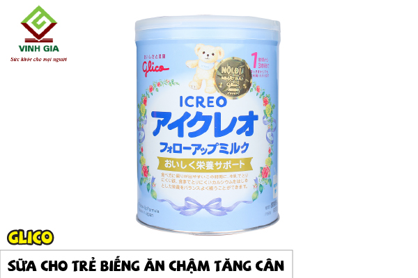 Sữa Glico canh ty cải cách và phát triển khối lượng và nâng cao hội chứng chán ăn ở trẻ