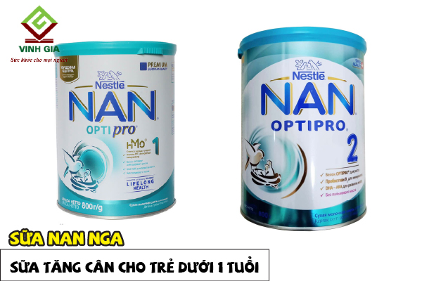 Sữa Nan Nga tăng cân cho bé dưới 1 tuổi