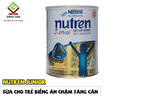 Sữa Nutren Junior canh ty nâng cao hội chứng chán ăn chậm trễ tăng cân nặng ở trẻ