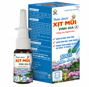 Thảo dược xịt mũi Vinh Gia A 20 ml (dùng cho Người lớn)
