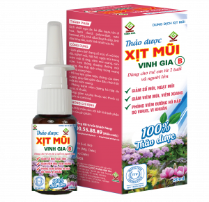 Thảo dược xịt mũi Vinh Gia B 20 ml (dùng cho trẻ em trên 1 tuổi và người lớn)