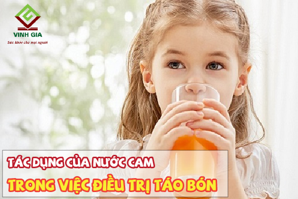 Tác dụng của nước cam trong việc điều trị táo bón cho trẻ
