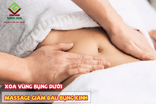 Massage vùng bụng dưới để giảm đau bụng kinh