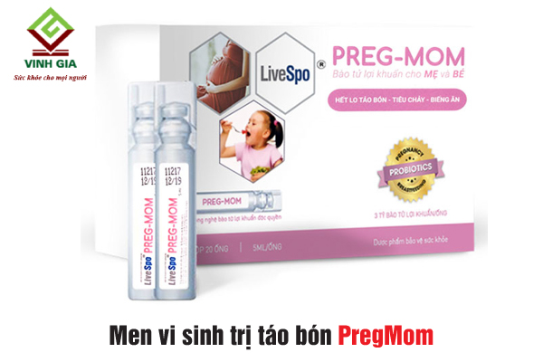 Men vi sinh chữa bệnh táo bón cho mẹ bầu và trẻ nhỏ PregMom Men vi sinh chữa bệnh táo bón cho mẹ bầu và trẻ nhỏ PregMom