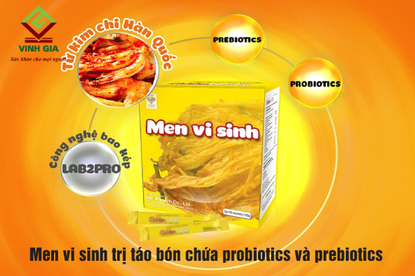 Men vi sinh trị táo bón chứa lợi khuẩn probiotics và prebiotics từ Hàn Quốc