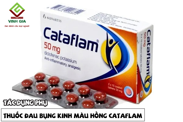 Tác dụng phụ của thuốc đau bụng kinh màu hồng Cataflam