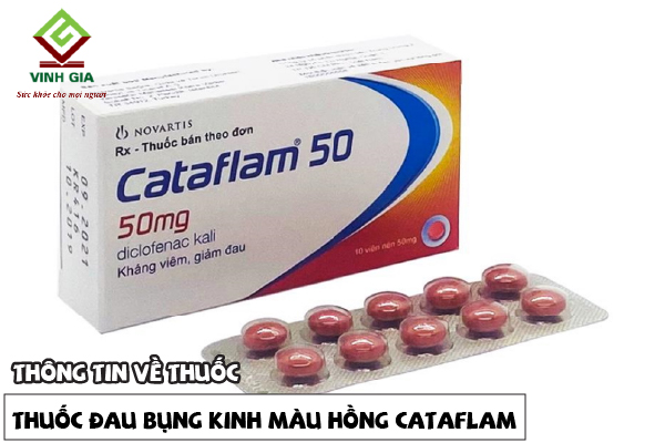 Thông tin về thuốc đau bụng kinh màu hồng Cataflam