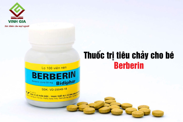 Thuốc cầm tiêu chảy cho bé thông dụng nhất là Becbecrin