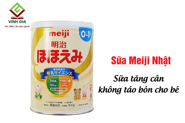 Trẻ uống sữa Meiji sẽ tăng cân nhanh và không sợ bị táo bón