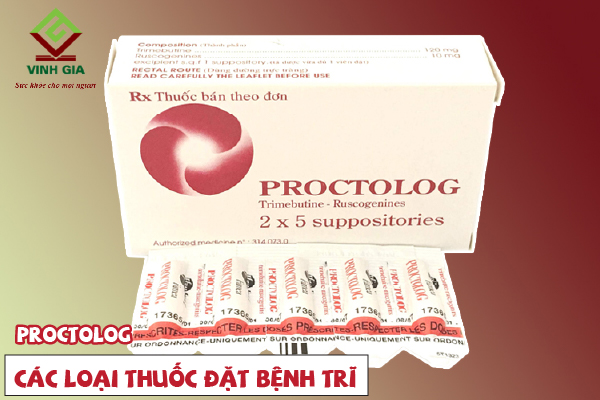 Thuốc nhét hậu môn bệnh trĩ Proctolog Thuốc nhét hậu môn bệnh trĩ Proctolog