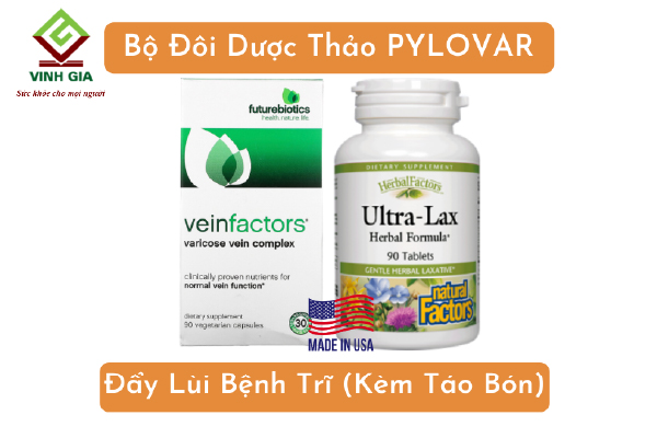 Bộ đôi Pylovar của Mỹ hỗ trợ chữa trị bệnh trĩ Bộ đôi Pylovar của Mỹ hỗ trợ chữa trị bệnh trĩ