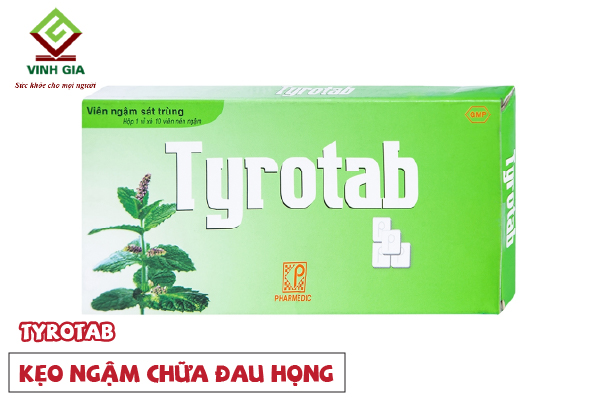 Kẹo ngậm Tyrotab cho người bệnh viêm họng Kẹo ngậm Tyrotab cho người bệnh viêm họng