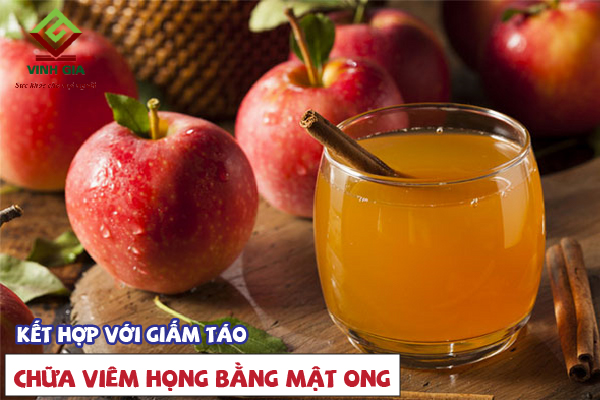 Sử dụng mật ong và giấm táo chữa đau họng rất tốt