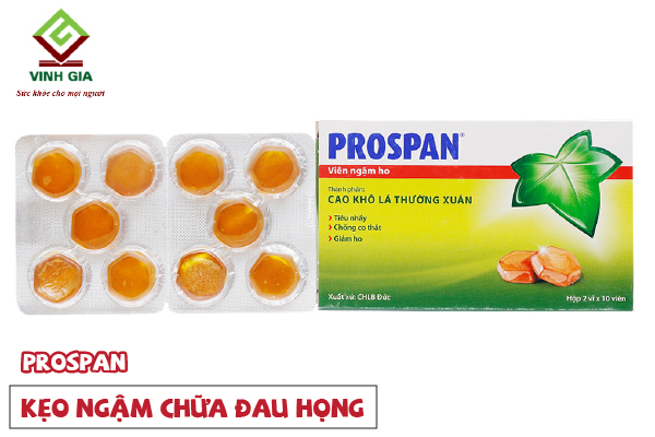 Viên ngậm Prospan trị viêm họng rất tốt Viên ngậm Prospan trị viêm họng rất tốt