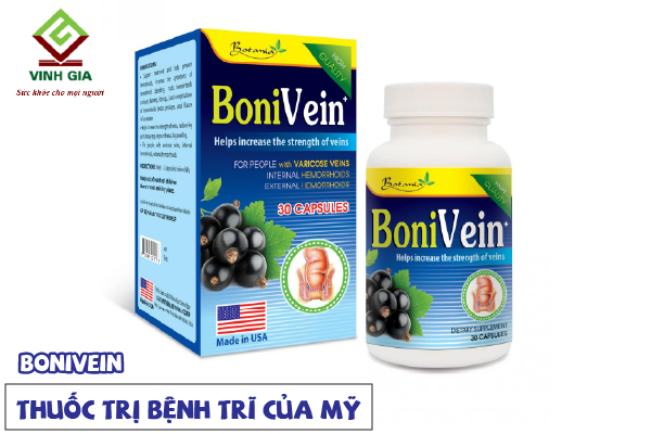 Viên uống hỗ trợ điều trị bệnh trĩ của Mỹ BoniVein Viên uống hỗ trợ điều trị bệnh trĩ của Mỹ BoniVein