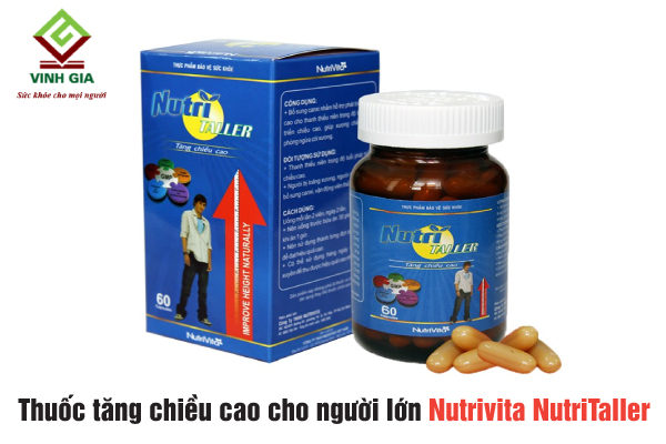 Nutrivita NutriTaller - Thuốc cải thiện chiều cao ở người trưởng thành