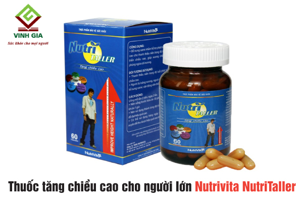 Nutrivita NutriTaller - Thuốc cải thiện chiều cao ở người trưởng thành Nutrivita NutriTaller - Thuốc cải thiện chiều cao ở người trưởng thành