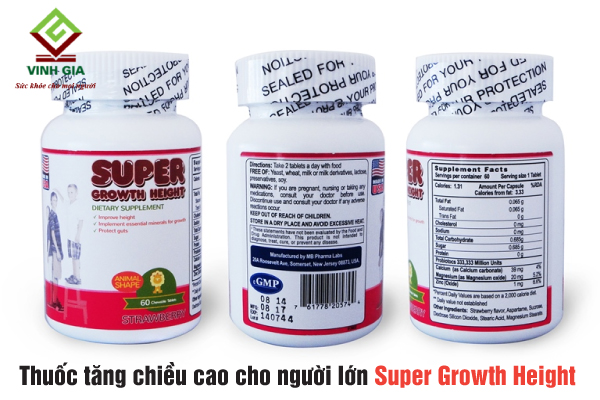 Thuốc tăng chiều cao cho người trưởng thành Super Growth Height Thuốc tăng chiều cao cho người trưởng thành Super Growth Height