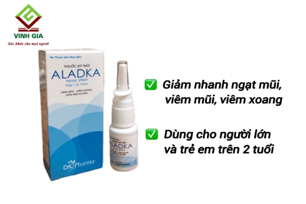 Aladka thuốc xịt chữa viêm mũi dị ứng hiệu quả nhanh Aladka thuốc xịt chữa viêm mũi dị ứng hiệu quả nhanh