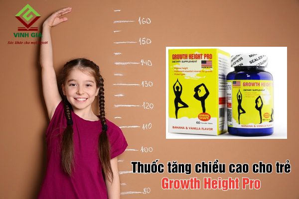 Cho bé uống thuốc Growth Height Pro kích thích tăng chiều cao
