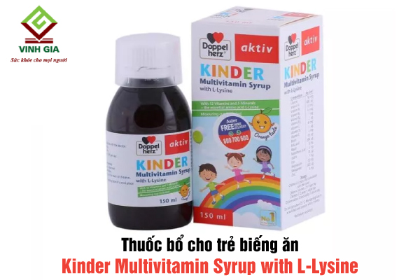Kinder Multivitamin Syrup with L-Lysine sản phẩm giúp trẻ hết biếng ăn Kinder Multivitamin Syrup with L-Lysine sản phẩm giúp trẻ hết biếng ăn