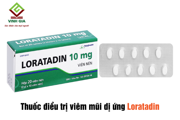 Thuốc Loratadin trị viêm xoang mũi dị ứng